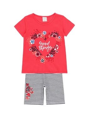 Girls' Red 'Good Things' Heart T-shirt and leggings Set